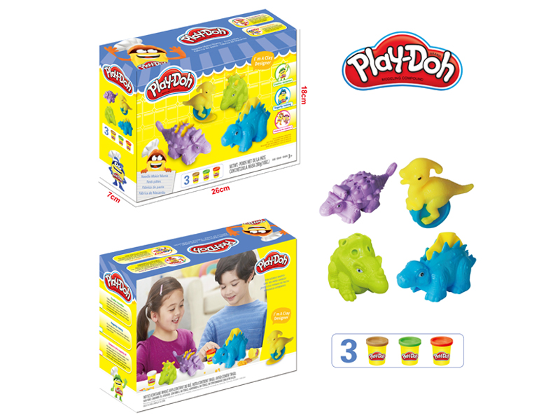 Dinosaur Molds Colored Clay Toy