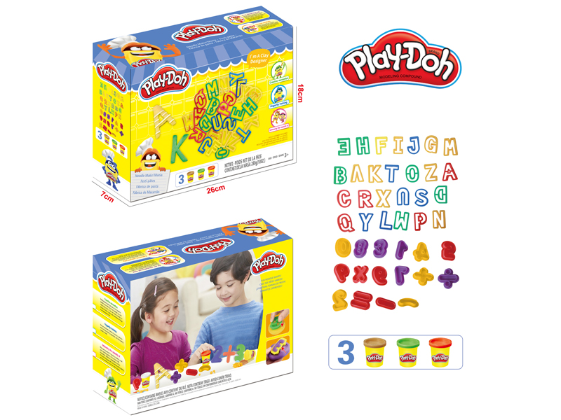 English Mathematics Colored Clay Toy