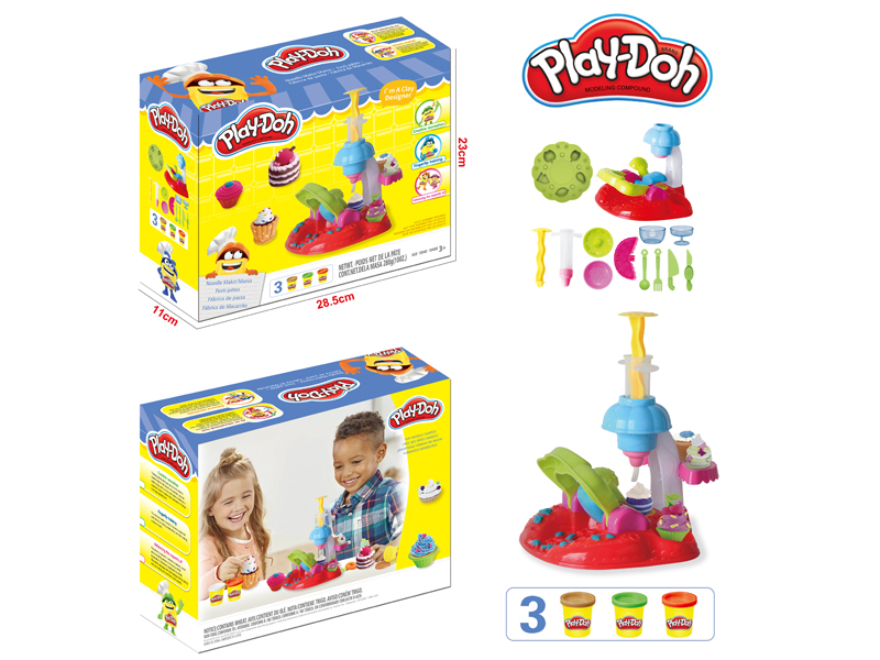 Doughnut Colored Clay Toy