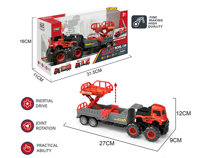 Alloy Fire Brigade Series Lift Rescue Vehicle(Friction)