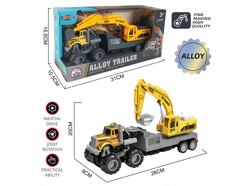 Alloy American Style Trailer Engineering Excavator(Friction)