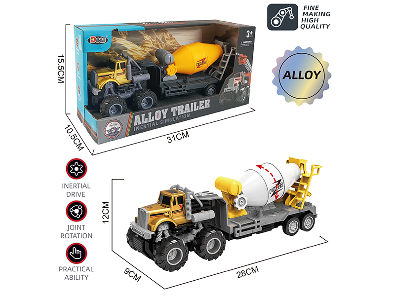 Alloy American Style Trailer Concrete Mixer(Friction)