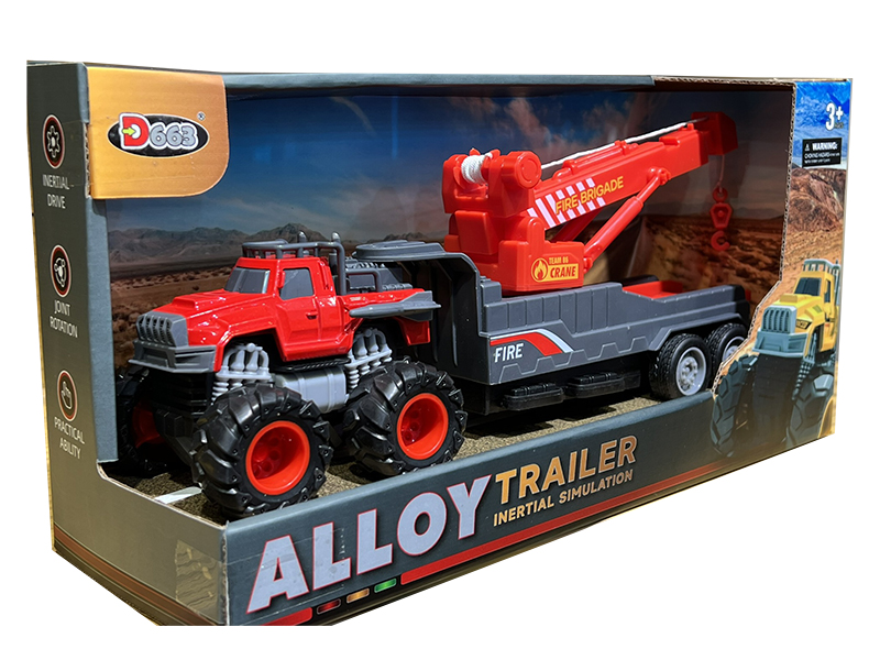 Alloy Trailer Fire Brigade Series Wrecker(Friction)