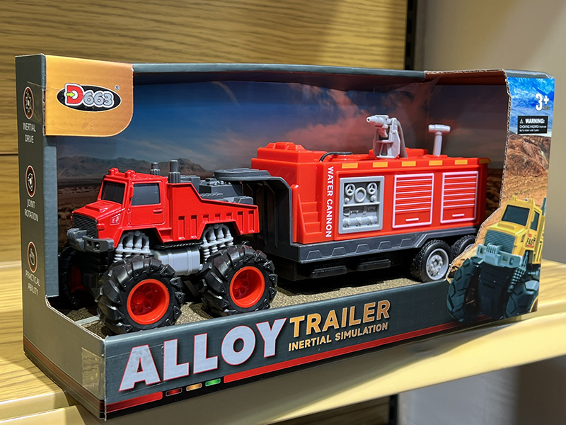 Alloy Trailer Fire Brigade Series Water Tank Truck(Friction)