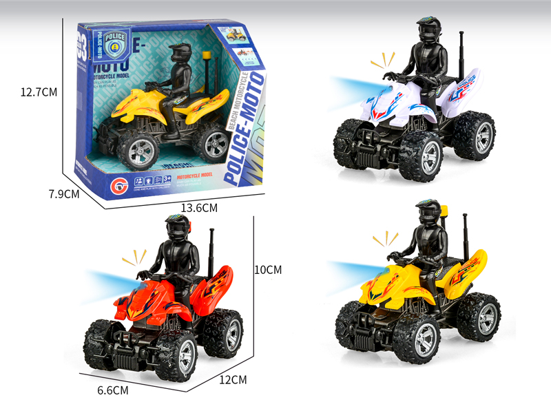 Friction Police Beach Motorcycle With Light And Sound