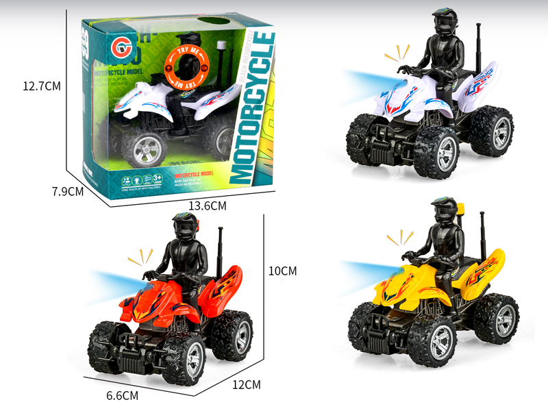 Friction Police Beach Motorcycle With Light And Sound