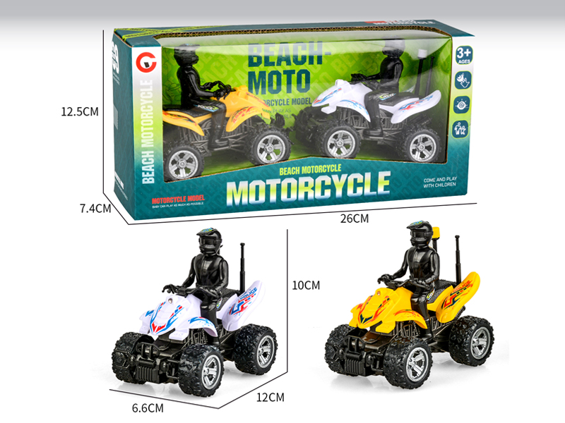 Friction Police Beach Motorcycle 2PCS
