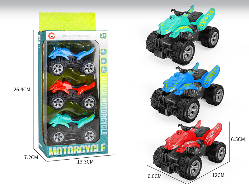Friction Simulated Beach Motorcycle 3PCS