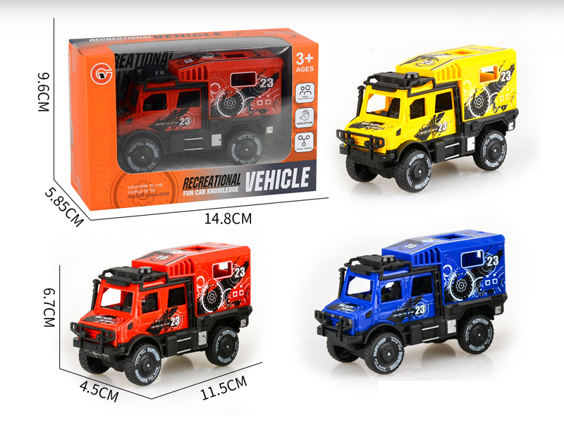 Friction Double Row Unimog Racing Car