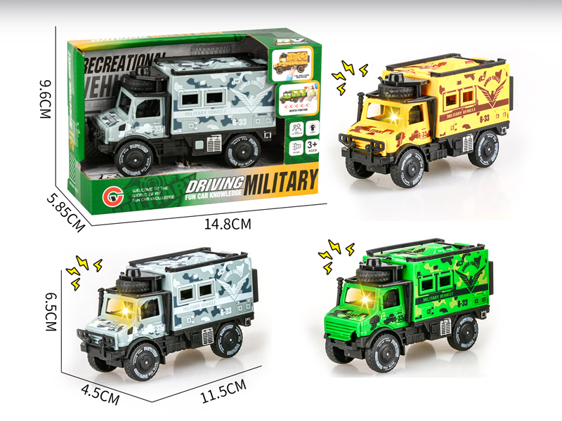 Friction Single Row Unimog Military Vehicle With Light And Sound