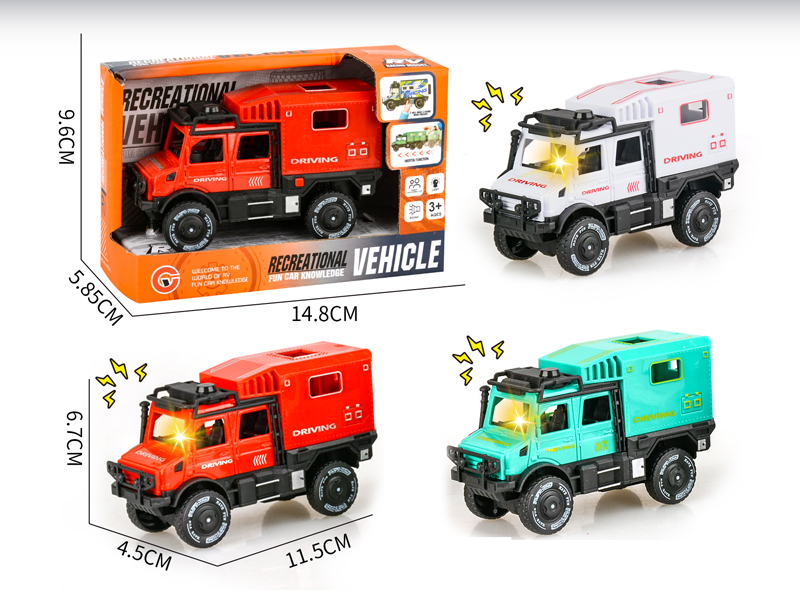 Friction Double Row  Unimog Motor Home With Light And Sound