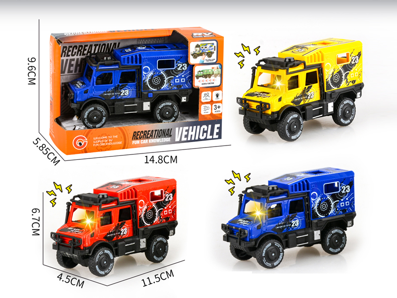 Friction Double Row Unimog Racing Car With Light And Sound