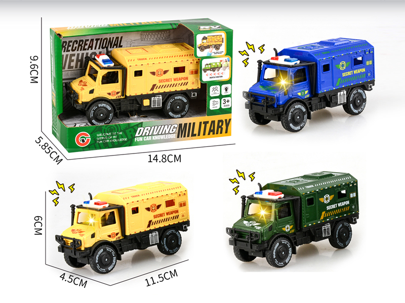 Friction Single Row Unimog Military Vehicle With Light And Sound