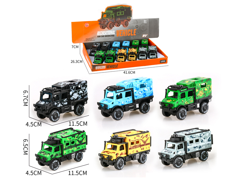 Friction Unimog Military Vehicle 12PCS