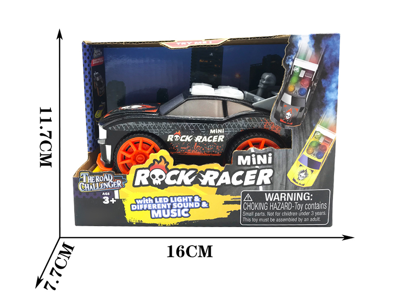 Slide Car With Lights And Music(Black)