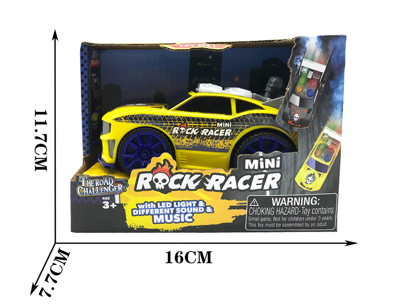 Slide Car With Lights And Music(Yellow)