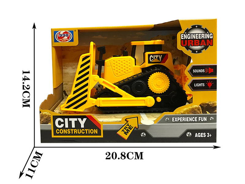 Friction Engineering Truck With Lights And Music(Bulldozer)