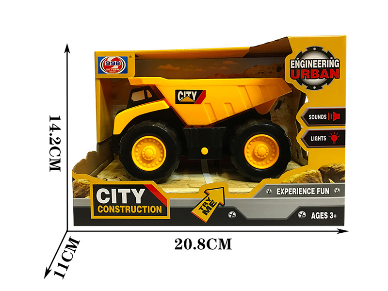 Friction Engineering Truck With Lights And Music(Dump Truck)