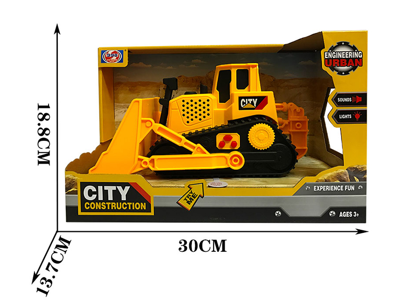 Friction Engineering Truck With Lights And Music(Bulldozer)