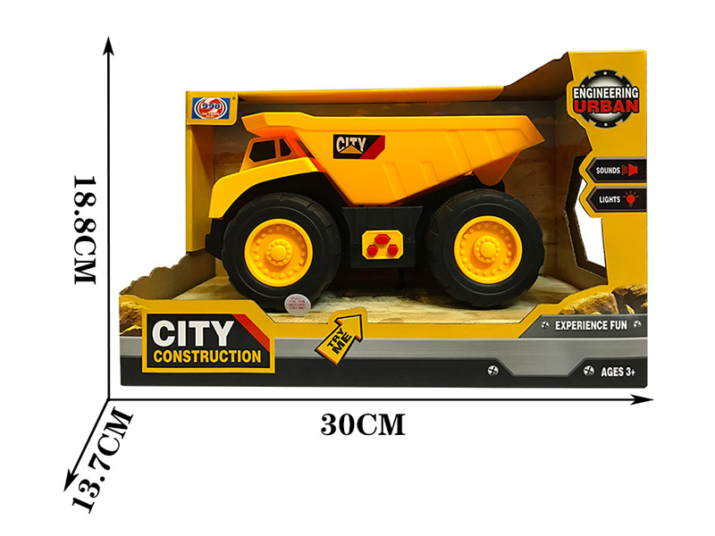 Friction Engineering Truck With Lights And Music(Dump Truck)