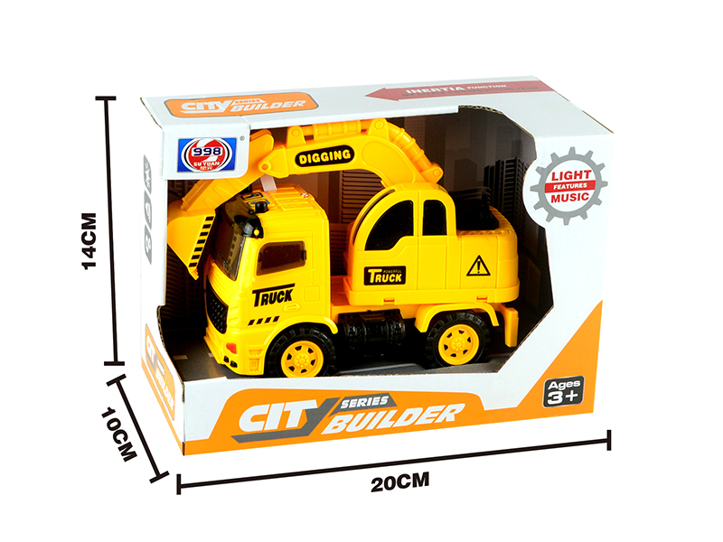 Friction Engineering Truck With 3D Lights And Music(Excavator)