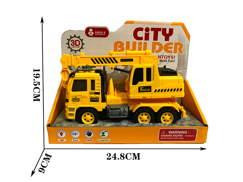 Friction Engineering Truck With 3D Lights And Music(Crane)