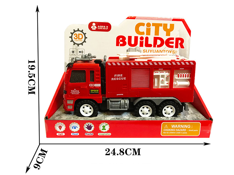 Friction Fire Engine With 3D Lights And Music