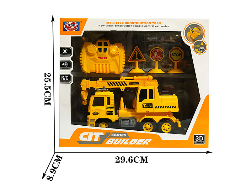 2-Channel Remote Control Engineering Crane With 3D Lights And Music