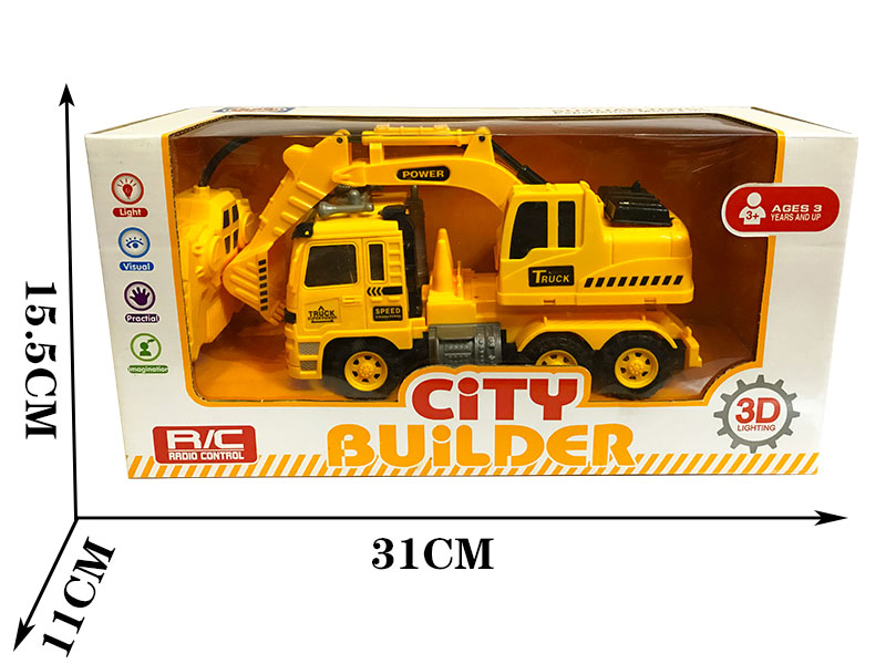 2-Channel Remote Control Excavator With 3D Lights And Music