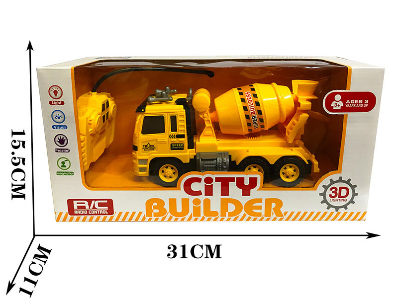 2-Channel Remote Control Concrete Mixer With 3D Lights And Music