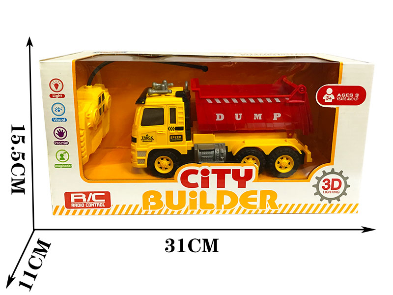 2-Channel Remote Control Dump Truck With 3D Lights And Music