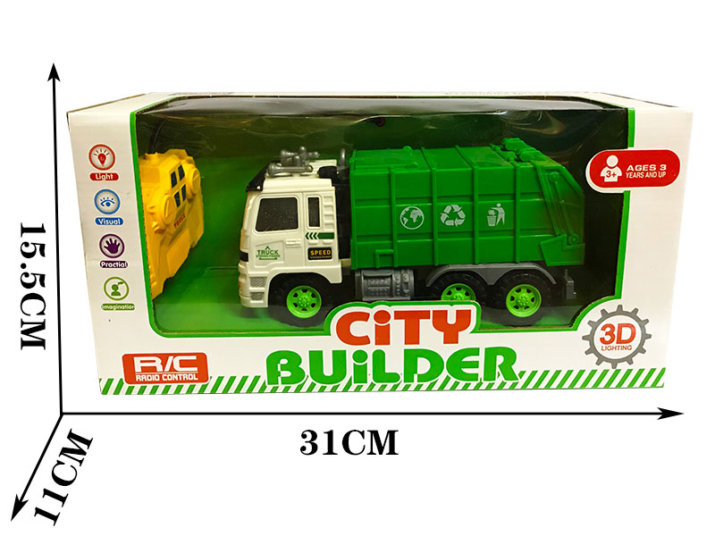 2-Channel Remote Control Rubbish Car With 3D Lights And Music