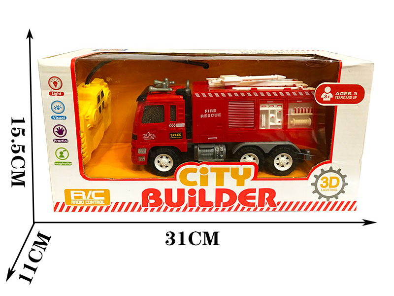 2-Channel Remote Control Fire Engine With 3D Lights And Music