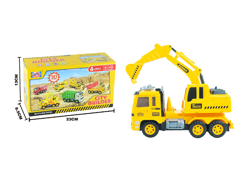 Friction Engineering Truck With 3D Lights And Music(Excavator)