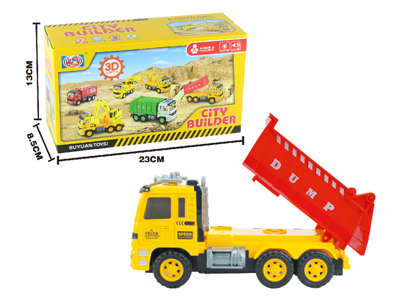 Friction Engineering Truck With 3D Lights And Music(Dump Truck)
