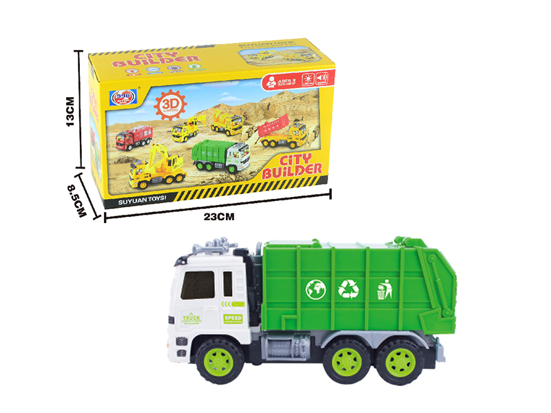 Friction Rubbish Car With 3D Lights And Music