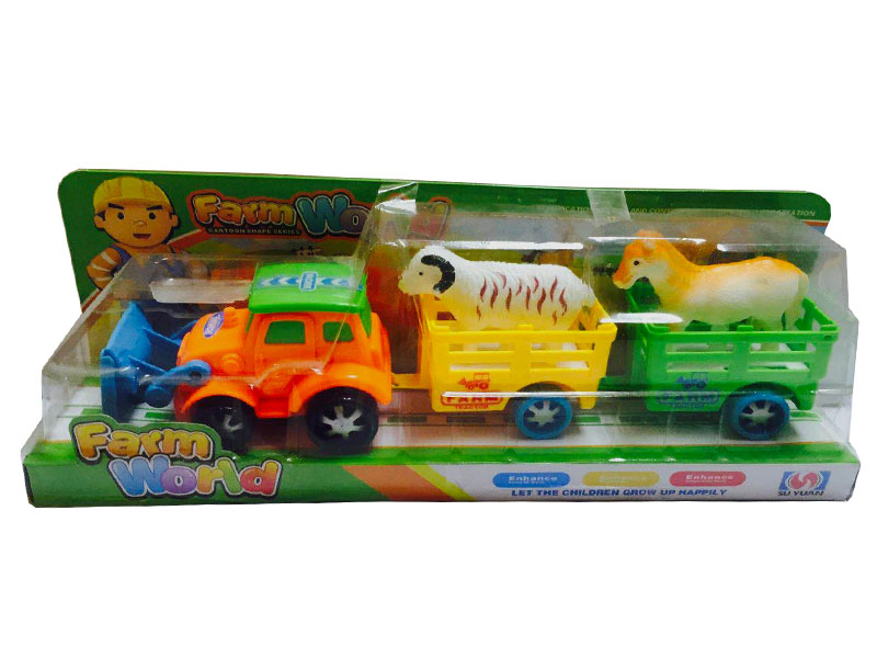 Friction Cartoon Farm Trailer