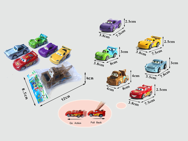 Cars 2 Pull Back Car 1pcs