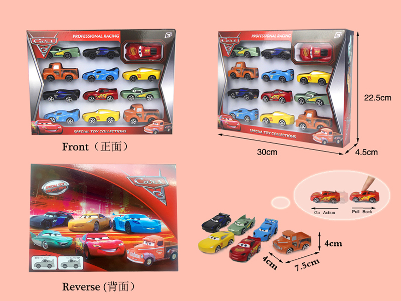 Cars 3 Pull Back Car 12pcs