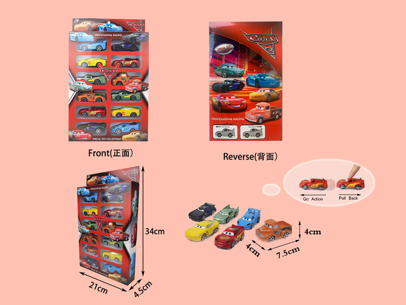 Cars 3 Pull Back Car 12pcs