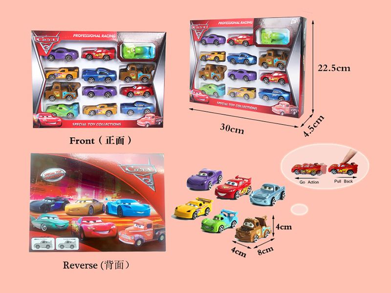Cars 3 Pull Back Car 12pcs