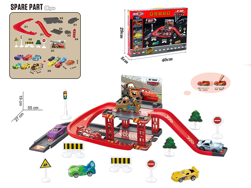 Cars Parking Lot Track Set 28PCS