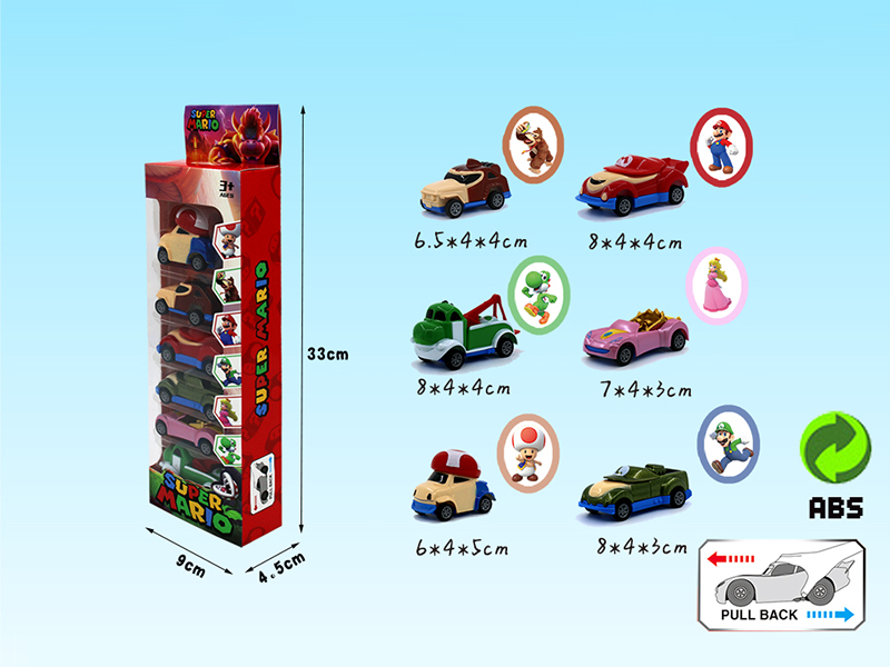 Super Mario Pull Back Car