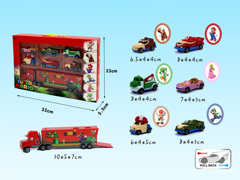 Super Mario Pull Back Car