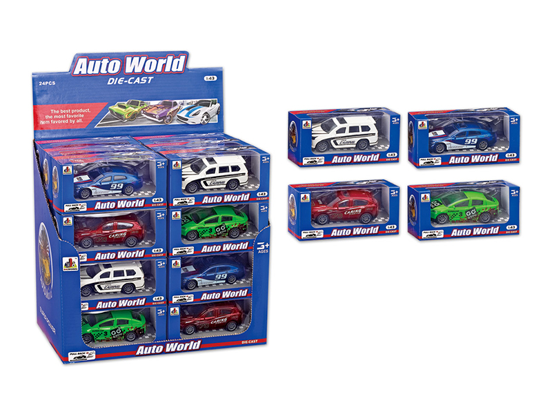 1:43 Pull Back Alloy Cross-Country Cars 24pcs