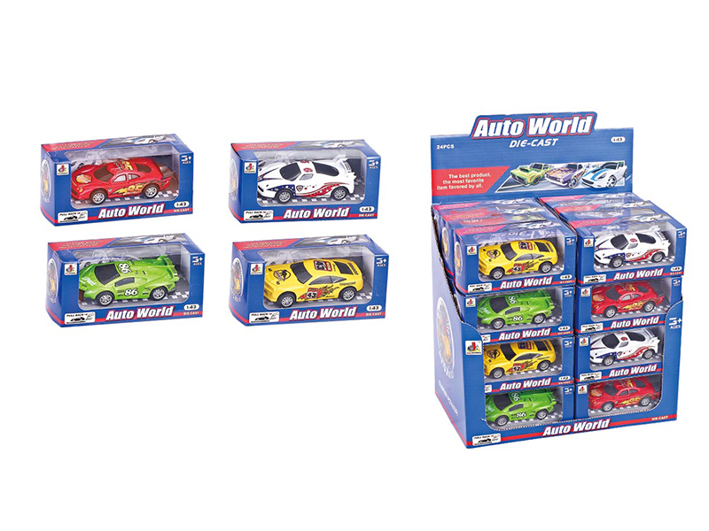 1:43 Pull Back Alloy Sports Cars 24pcs