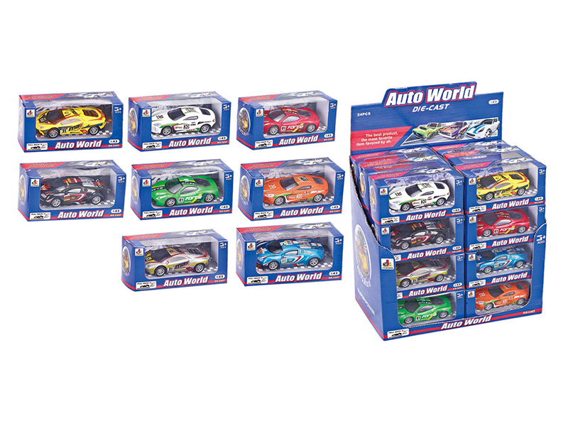 1:43 Pull Back Alloy Sports Cars 24pcs