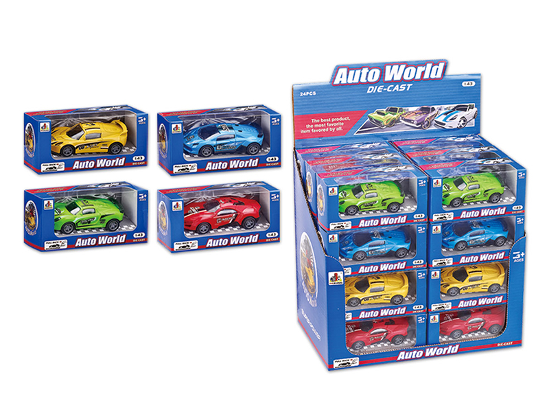 1:43 Pull Back Alloy Sports Cars 24pcs