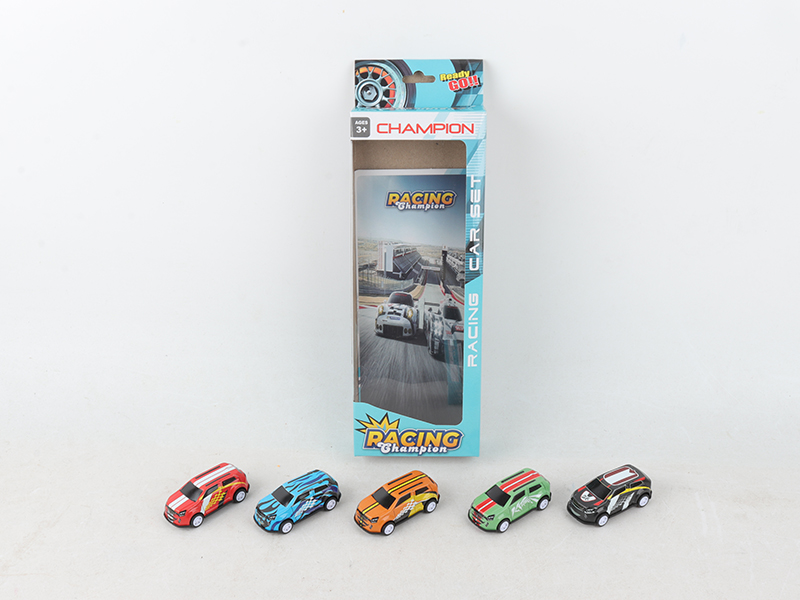 5pcs Pull Back Iron Cars