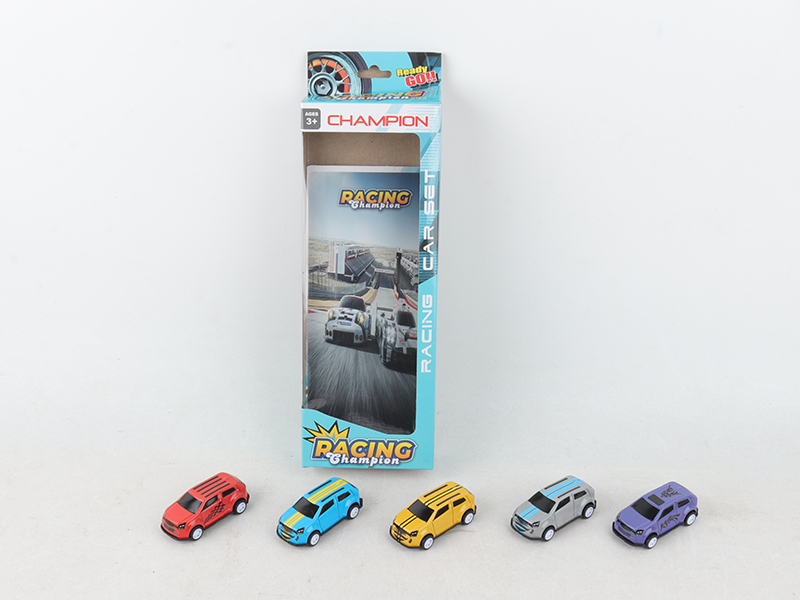5pcs Pull Back Iron Cars